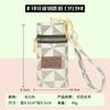 Bolso de Lipstick de Moda Simple con Forma de Cubo Nuevo para Mujer Compacto Portátil Colgante para Llaves Pañuelo de Seda Bolsa Pequeña Bolso de Lipstick