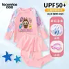 Traje de Baño Infantil para Niñas de Dos Piezas con Mangas Largas y Pantalones Largos Protección Solar 2025 Nuevo Traje para Aguas Termales para Niñas