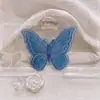 Accesorios de Mariposa Hechos a Mano para DIY, Adornos de Mariposa Decorativos Hanfu Lolita, Parches Bordados de Mariposa 3D Coloridos