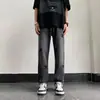 Moda Transfronteriza Nuevo Estilo Juvenil Moderno Pantalones Largos Estilo Simple Japonés Versátil Jeans Rectos Modernos para Hombre
