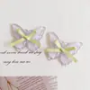 Accesorios de mariposa de hielo transparente con cinta, nuevos materiales de accesorios DIY, funda de teléfono, charms para zapatos con agujeros, accesorios para el cabello y piezas decorativas