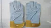 Guantes de soldadura eléctrica de piel de vaca guantes de trabajo suaves de protección laboral guantes de soldador suaves resistentes al desgaste piel de palma completa de goma amarilla