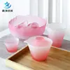 Juego de Té de Vidrio Rosa para Mujer Vidrio Mate Taza de Té Kung Fu de Gama Alta Fácil Taza para Lavar el Té de Oficina en Casa