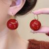 Pendientes de lámina de oro transparente morado con diseño elegante y moderno para mujer, pendientes exquisitos y distintivos, elegantes y atmosféricos, venta al por mayor.