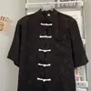 Nova Camisa de Manga Curta Estilo Chinês para Homens, Novo Design Verão 2026, Jaqueta Camisa Zhongshan Solta de Nicho