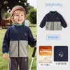 Jaqueta Infantil Jerry Outono Lã Crianças Blocos de Cor Roupa Quente Bebê Meninos Top de Bebê