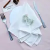 Servilleta Poliéster Algodón Paño para la Boca Actividades de Boda Decoración de Mesa Navidad Color Sólido Flor Plegable Paño para Limpiar Vasos Transfronterizo Especial