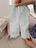 Calcetines Florales de Conejo IOULOR para Mujer, Estilo Coreano de Otoño, Chica Suave, Malla Hueca, Volantes, Hasta la Pantorrilla, Sin Pie