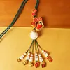 Colgante de coche para viaje seguro con forma de gota de aceite de boutique, accesorios para coche, colgante de calabaza, cerradura auspiciosa de riqueza, cloisonné, venta al por mayor