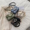 Bolsa Pequena Estilo Coreano Feminina 2024 Novo Estilo Versátil Corrente Bolsa Quadrada Pequena Moda Outono Casual Ombro Transversal
