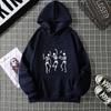Cadeia de Suprimentos de Roupas Femininas Transfronteiriças Mingxin Halloween Caveira de Três Pessoas Nova Blusa de Moletom Solta Tamanho Grande Jaqueta Feminina
