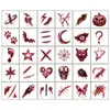 Novo conjunto de tatuagens de Halloween de desenho animado transfronteiriço de 60 peças, abóbora fofa, vampiro, teia de aranha adesivos de tatuagem temporária