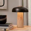Lámpara de Mesa Hongo Piedra Cueva Amarilla Nórdica Dinamarca Sala de Estar Dormitorio Estudio Estilo Silencioso Diseñador Retro Creativa Lámpara de Mesita de Noche