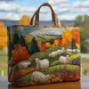 2026 Nueva Serie Transfronteriza de Cordero Estampado Digital Bolso Tote Acolchado de Hombro de Moda