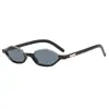 Nuevas gafas de sol de media montura estilo ojo de gato europeas y americanas de moda, montura ovalada pequeña a la moda, estilo de celebridad de internet, gafas de sol de aspecto natural