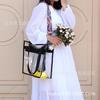 Bolsa Feminina PVC Transparente Bolsa Transversal Bolsa de Ombro Casual Ins Alça de Ombro Ajustável Bolsa de Mão Portátil