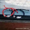 Tanabata Plata Esterlina Pez Loto Raíz de Loto diy Pulsera de Cuerda Roja S999 Plata de Pie Este Año de Vida Cuentas de Transferencia Padre-Hijo