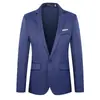 Chaqueta de Traje para Hombre Casual de Negocios Profesional Traje Formal Solapa Ajustada Boda Mono Chaqueta de Traje de una Pieza para Hombre