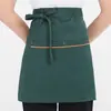 Delantal Corto de Media Longitud con Logo Personalizado para Catering, Adecuado para Meseros de Restaurante de Hot Pot, Uniforme de Trabajo de Media Longitud para Mujeres y Hombres con Texto Impreso