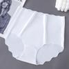 Roupa Íntima Feminina Sem Costura de Seda de Gelo Transfronteiriça Onda Cintura Alta Quadril Peça Única Forro de Algodão Barriga Tamanho Grande Roupa Íntima Triângulo