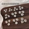 Accesorios de manicura de moda con incrustaciones de diamantes K9 blanco transparente, lujo ligero, ultra brillantes, sin base, bolas de diamantes para manicura de huevo de paloma de azúcar helado hechas a mano
