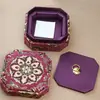 Caja de Joyería con Tapa Octagonal de Brocado Caja de Almacenamiento para Pulseras Joyas Cuentas Caja de Embalaje de Jade Esmeralda