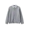 Suéter de punto de imitación de dos piezas para hombre, camisa de cuadros con cuello polo, cárdigan, prenda de abrigo, estilo old money, venta al por mayor de fábrica transfronteriza