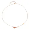 Taina Moda Transfronteriza Estilo Nuevo Fresco y Dulce Fruta Limón Flor Hoja Colgante Cadena Collar Ajustable para Mujer