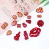 Bolsa de la Suerte de Calabaza de Arena de Cristal de Alto Contenido Accesorios para Pulseras DIY Arena Roja de Cinabrio Esmalte Pintado Accesorios para Pulseras de Nube Auspiciosa