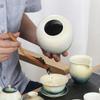 Tarro de té de estilo japonés tarro sellado grande para el hogar vintage tarro de almacenamiento de cerámica gres de cambio de horno almacenamiento Pu'er caja de té rojo y verde