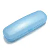Caixa de óculos portátil box quadrado impressão estampa plástica caixa de armazenamento resistente à pressão cor translúcida caixa pequena fresh