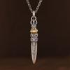 Colgante de plata S925 Rey Ciervo Dorado vintage envejecido nariz larga ruimo Diseño de maza de Diamante collar colgante para hombre joyería de plata