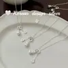 Collar con Colgante de Calabaza Cepillada de Plata de Ley S925 con Borla, Joyería Nueva de Dongdaemun, Corea, con un Toque de Lujo Ligero y de Alta Gama