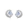 Brincos de pedra olho de gato azul estrela lua super fada senhora outono e inverno novos brincos requintados pequenos leves luxo diamante planeta moderno