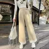 Pantalones Vaqueros Finos de Tencel para Primavera/Verano para Estudiantes de Secundaria y Preparatoria, Pantalones de Pierna Ancha con Retazos de Encaje, Pantalones Casuales Rectos Cortos