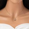 Collar con colgante personalizado de estilo hip-hop con letras de circonita de color diamante de cobre transfronterizo europeo y americano, cadena de clavícula con nicho en inglés