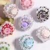 Flor de Rosa Nueva Artesanía Pesada Estilo Exótico Agujero Recto Cuentas Sueltas DIY Llavero para Teléfono Accesorios para Joyería Venta al por Mayor