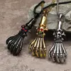 Garras de fantasma punk caveira aço titânio masculino pingente joias estilo retrô europeu e americano moderno masculino dominador colar vendas diretas da fábrica