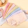 Roupa Íntima de Verão Nova de Cintura Alta Tamanho Grande para Mulheres, Respirável Micro-Pressão Antibacteriana Entrepernas Calcinha para Mulheres Plus Size Fabricante Atacado