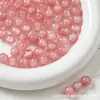 Cuentas de Resina Ojo de Gato con Purpurina Fina Cielo Estrellado de Núcleo Suave para Pulsera, Collar, Cadena de Teléfono Móvil, Llavero, Accesorios para Colgar en Bolsos
