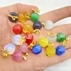 Joias da Moda Pingente de Maçã Olho de Gato Colorido Fazer DIY Colar Brincos Pingente Presente de Véspera de Natal