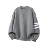 Suéter de tricô de três agulhas casaco cardigan masculino jaqueta outono e inverno solto preguiçoso novo estilo quente comércio exterior transfronteiriço atacado