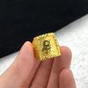 Joyería de Oro Arena Vietnamita Fu Cai Anillo para Hombre Lujo Ligero Anillo de Oro para Personas de Mediana Edad y Mayores Puesto de Anillos Abierto Venta al por Mayor