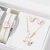 SHEIND Duoduo Transfronterizo Nuevas Explosiones Mariposa Traje de Reloj de Cinco Piezas Simple Moda de Comercio Exterior Joyería para Mujer