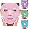 Mascarilla de Compresa Fría Amigable con la Piel Mascarilla de Doble Compresa Fría y Caliente Cómoda Mascarilla de Hielo en Gel Mascarilla con Pegatina Bloqueadora de Ojos Mascarilla para Ojos