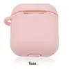 Adequado para Fone de Ouvido Bluetooth Apple Airpods1/2 Estojo de Carregamento de Silicone de Cor Sólida Capa de Silicone de Proteção para Fone de Ouvido