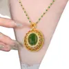 2025 Nuevo Colgante de Cadena para Suéter Venta al por Mayor Colgante para Transmisión en Vivo Colgante de Collar para Mujer Ropa Verde Completa Accesorios Colgante