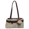Bolso baguette de nicho, elegante y de color block retro para mujer, nueva colección otoño 2026, bolso de hombro de alta gama para commuting