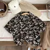 [Liquidação] Camisetas Infantis, Tops Estilo Coreano para Meninos, Camisetas Florais de Manga Curta Finas para Meninas de Verão, Moda de Hong Kong
