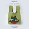 Bolso de mano para mujer, nuevo, con diseño de animales, estilo japonés y coreano, combinable con todo, tejido para exteriores.